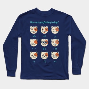 Cat Emoticon Long Sleeve T-Shirt